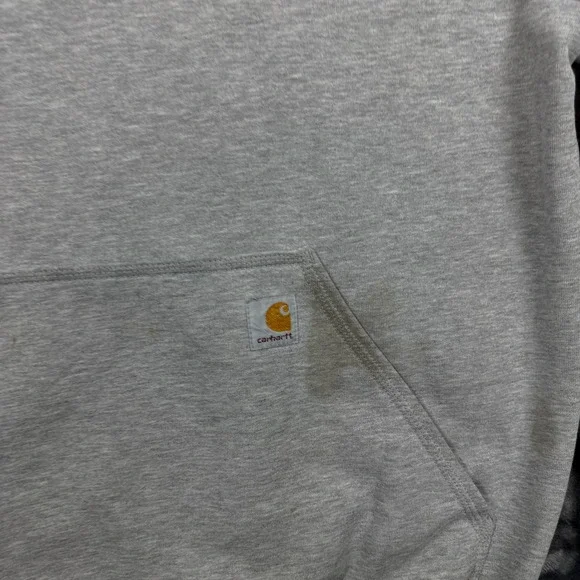 Carhartt Hoodie Mens Medium Gray Original Fit Midweight K121 Sweatshirt - Picture 3 of 8